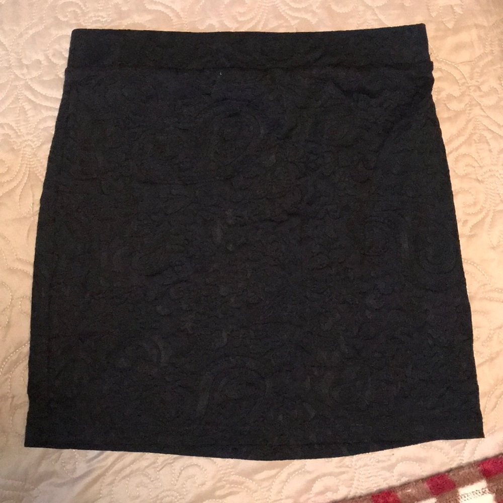 Black mini skirt